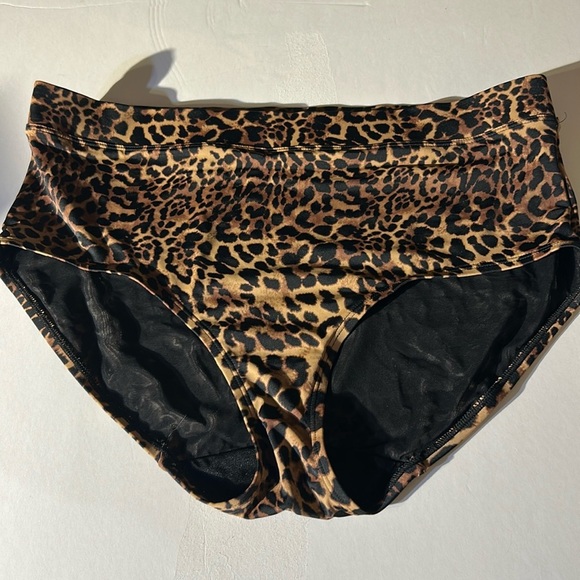Swim by Cacique leopard‎ print High Waist bikini Swimsuit bottom size 18 NWOT - Picture 2 of 12